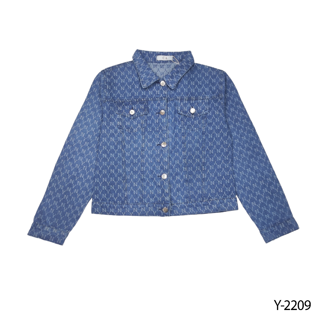 Jaket Wanita Jeans Denim Motif NY Terbaru Y-2209