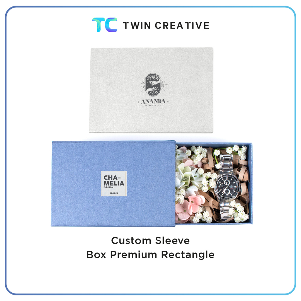 

Custom Sleeve Box Premium Rectangle Tempat Perhiasan - Kotak Kado Ulang Tahun Hampers Wedding