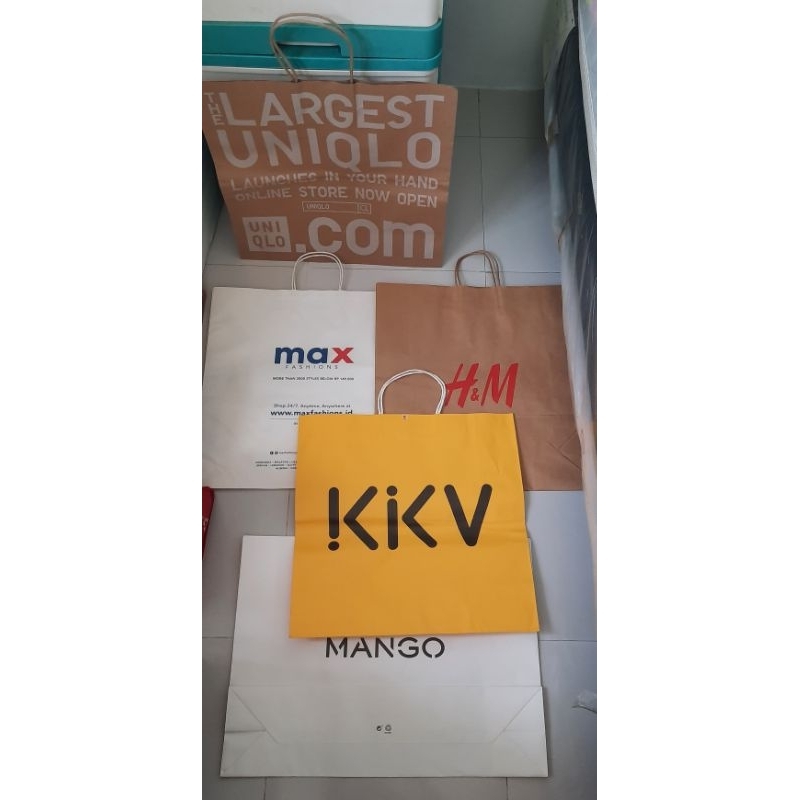 

Size JUMBO Paper Bag Uniqlo Kkv Tracce Hnm Max Ori No Second Tas Belanja