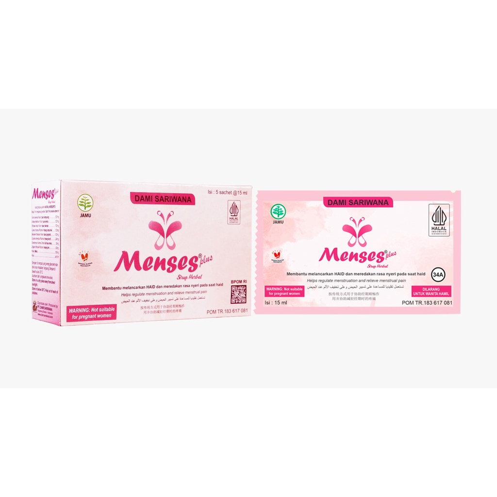Menses Plus Box 5's Sachet - Melancarkan Haid / Obat Nyeri Haid