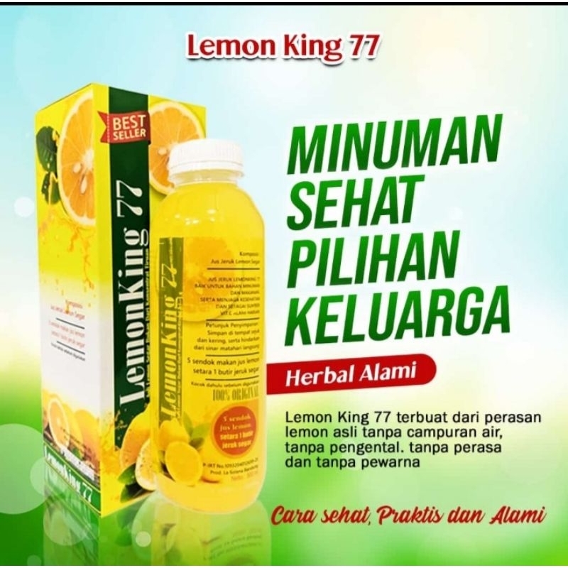 

Lemon king 77 500 gr Sari Lemon Asli Tanpa Campuran.