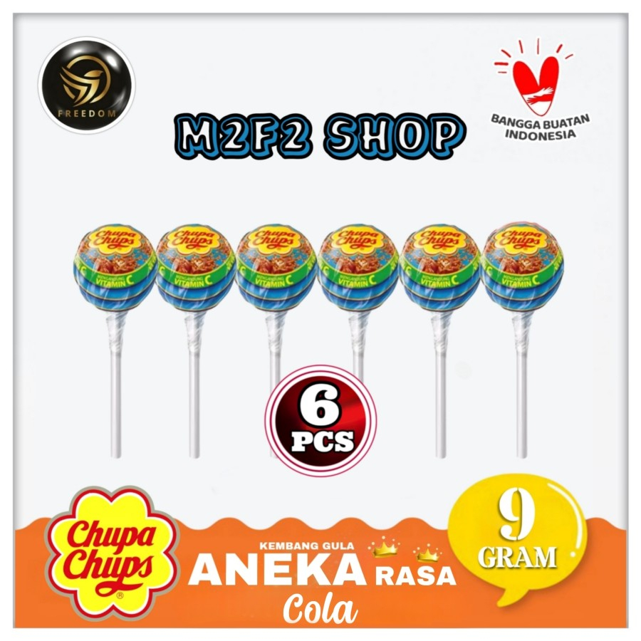 

Chupa Chups Permen Lollipops Kembang Gula Aneka Rasa - 9 gr (Kemasan 6 Pcs)