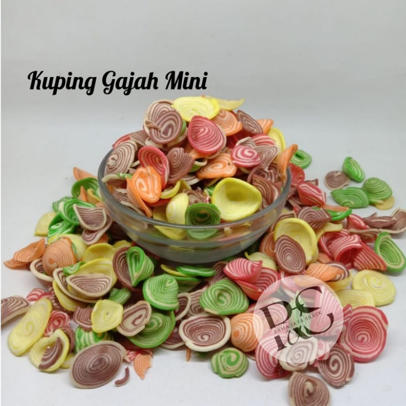 kue kuping gajah contong mini / kuping gajah mini pelangi / kuping gajah