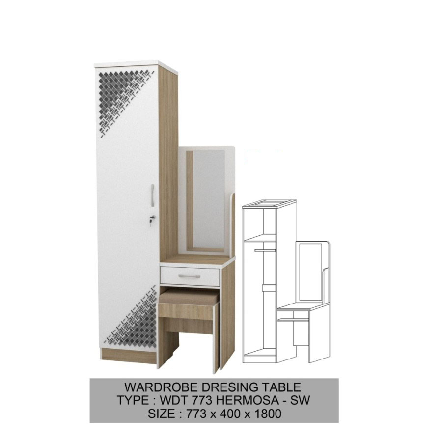 Lemari Baju 1 Pintu Lemari rias / Meja rias