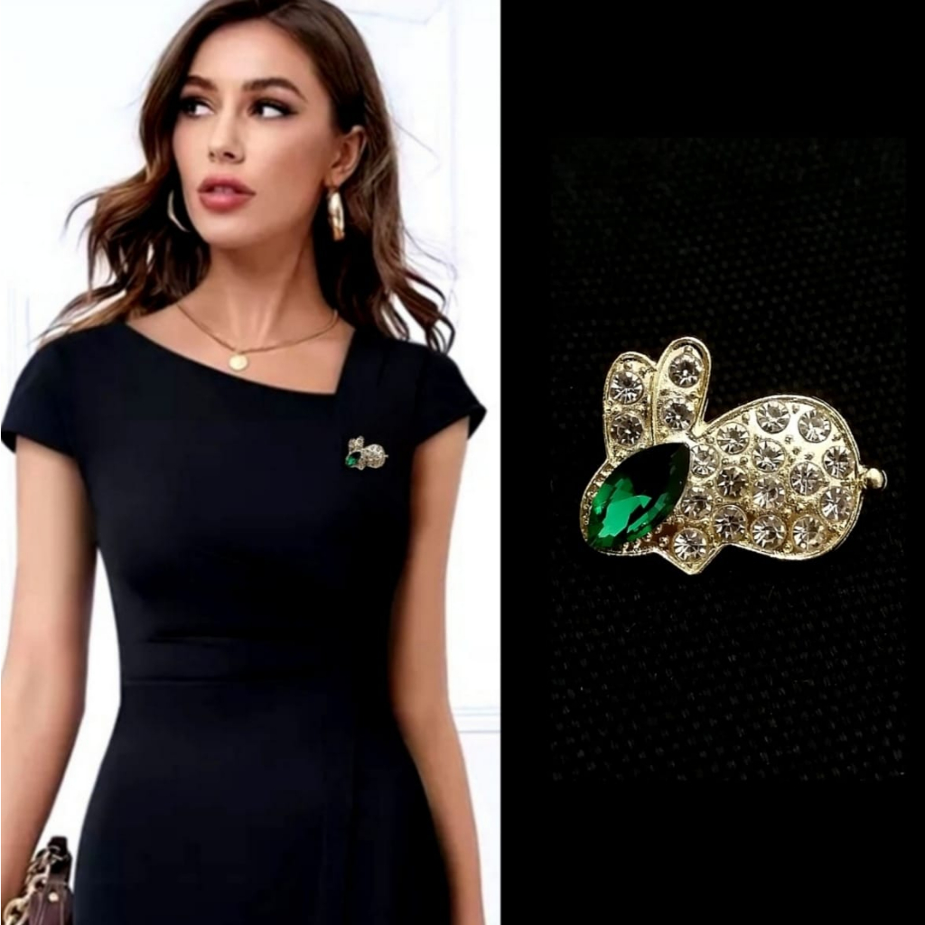 Bros Blazer Gold Kelinci Green CZ Hijau Bros Rabbit Hijab Atasan