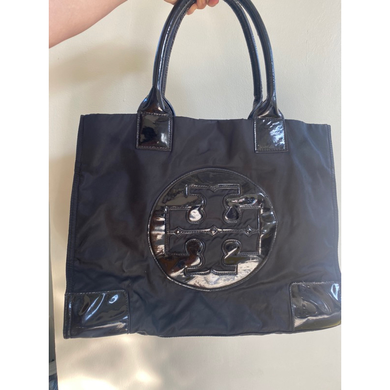 Tory Burch ella tote nylon glossy