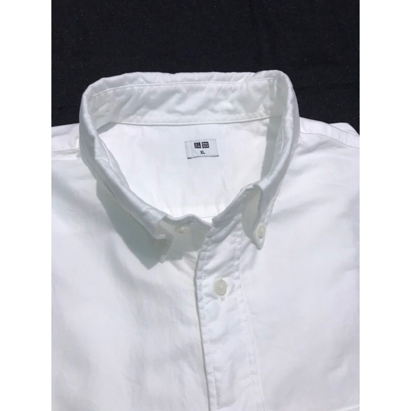 kemeja lengan panjang putih Uniqlo size Xxl