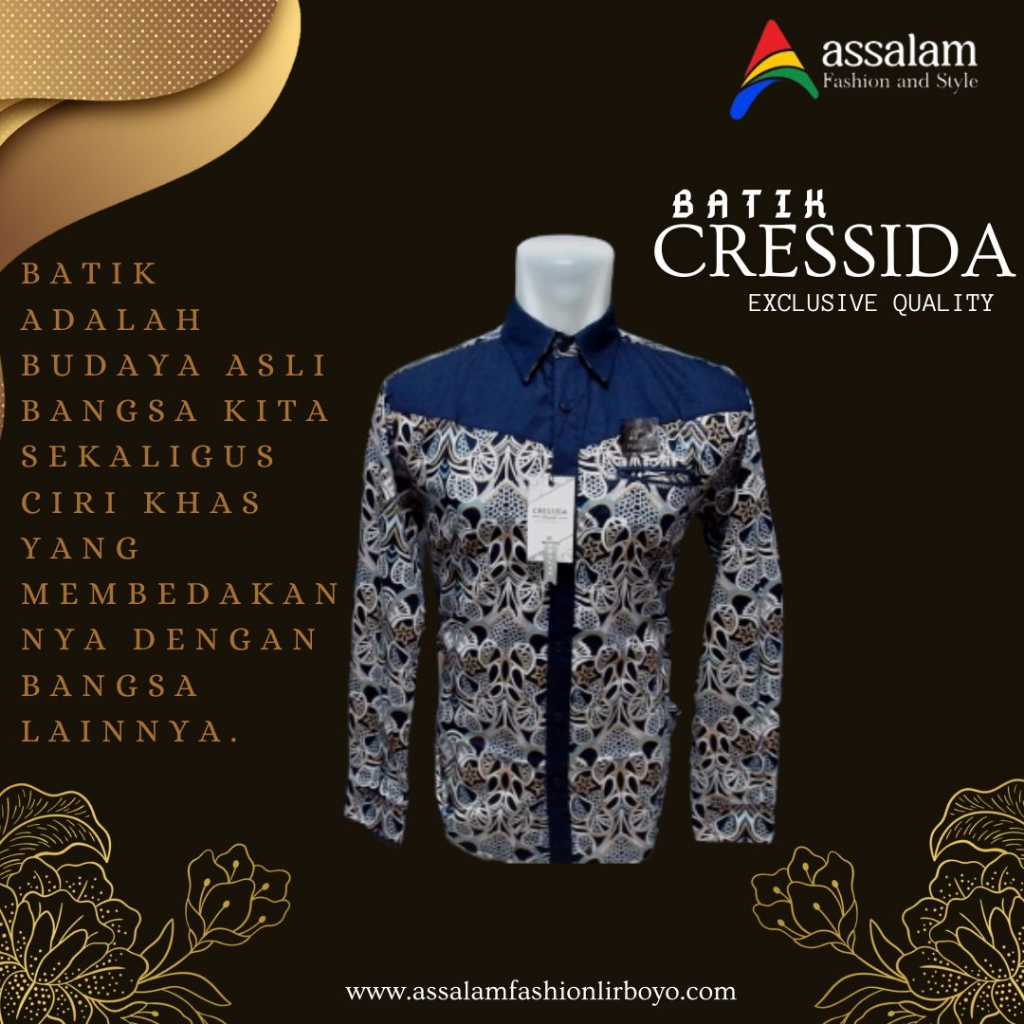 Batik cressida/kemeja cressida batik slim fit