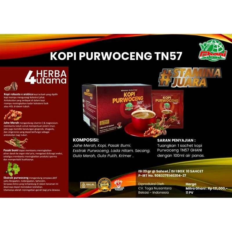 

Kopi Purwoceng Kopi Herbal Kopi Kesehatan