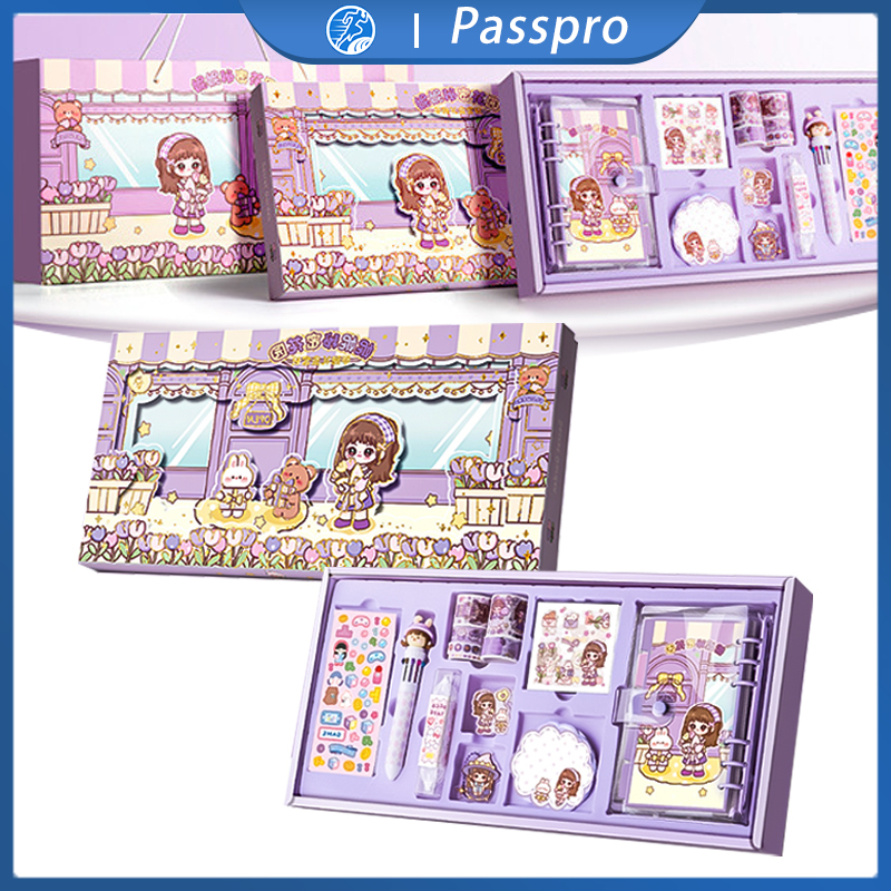 

Cute Diary Journal Set Diary Set Buku Jurnal Binder Aesthetic Buat Hadiah Ulang Tahun