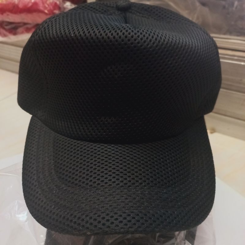 Topi Polos Hitam Tebal