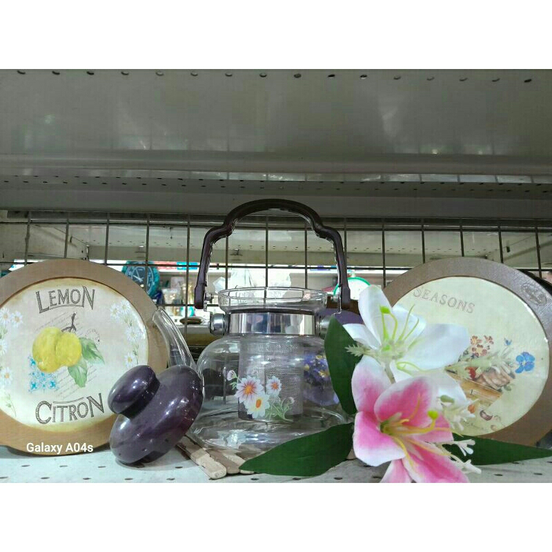 TEKO KACA MOTIF BUNGA