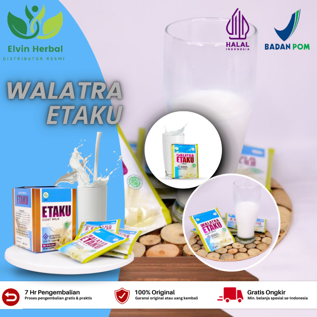 

Susu Kambing Etawaku Platinum Bubuk Asli Murni Rendah Gula Krimer Nabati / Susu Kambing Bubuk Etawa / Skygoat / Susu Kambing Etawa Asli / Susu Kambing Etawa Original / Walatra Etaku Goat Milk - Elvin Herbal