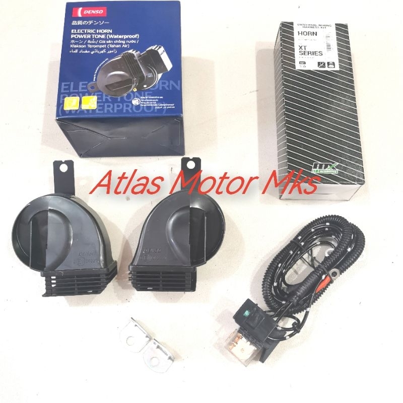 [1SET][WATERPROOF+RELAY] KLAKSON KEONG ORIGINAL DENSO WATERPROOF + KABEL RELAY SET MX ORIGINAL 12VOL