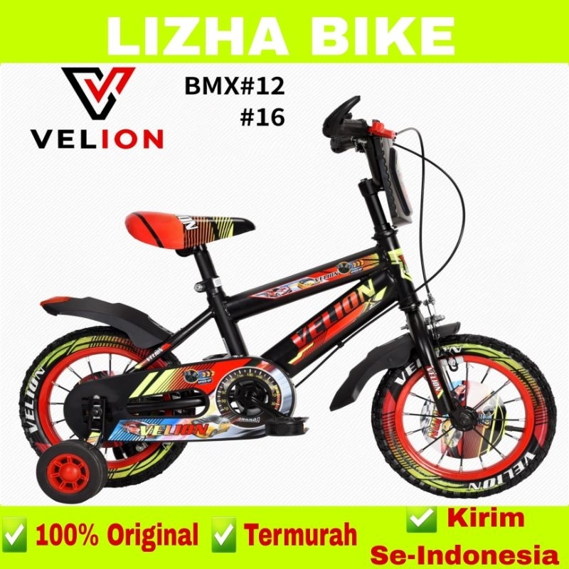 Sepeda Anak BMX 12 16 inch Velion Ban Pompa Motif