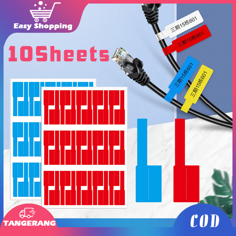 

300pcs Stiker Label Kabel Anti Air Cable Label Sticker Stiker Label Penanda Kabel Jaringan