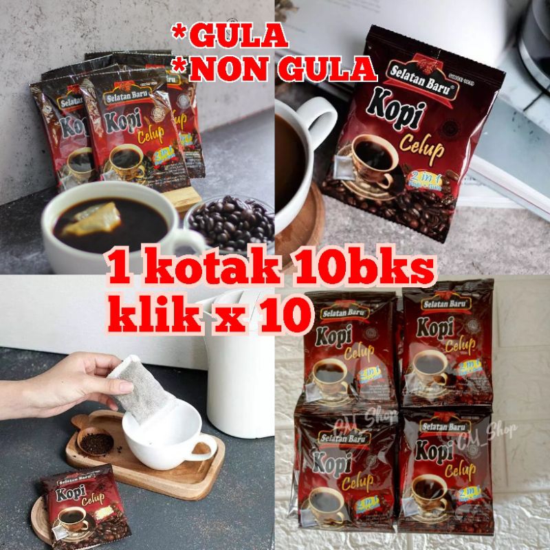 

LL - Kopi Hitam Celup Selatan Baru GULA (2IN1) kopi celup kopi selatan baru kopi celup siantar