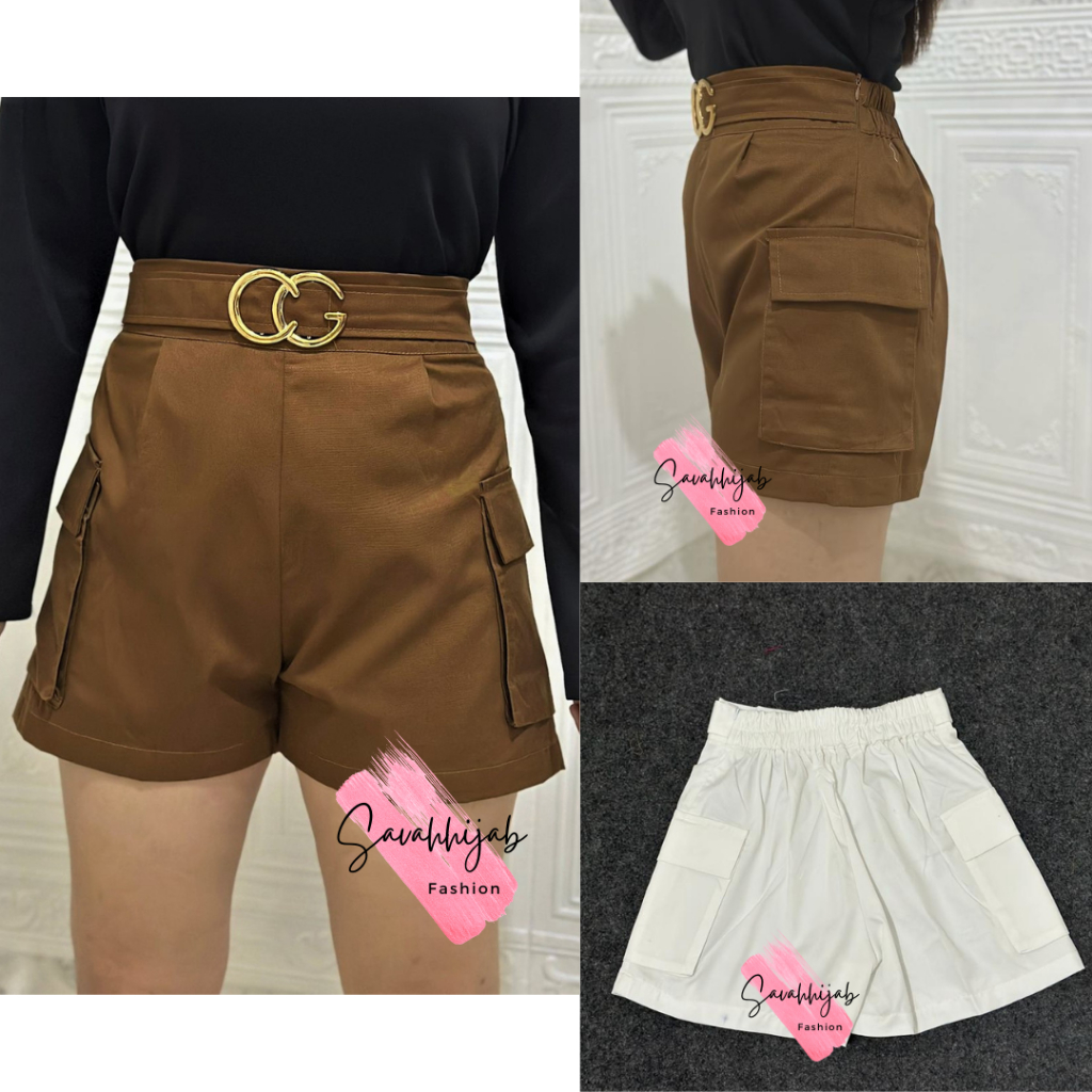 CARGO SHORT PANTS COTTON / SHORT PANTS WANITA 6867