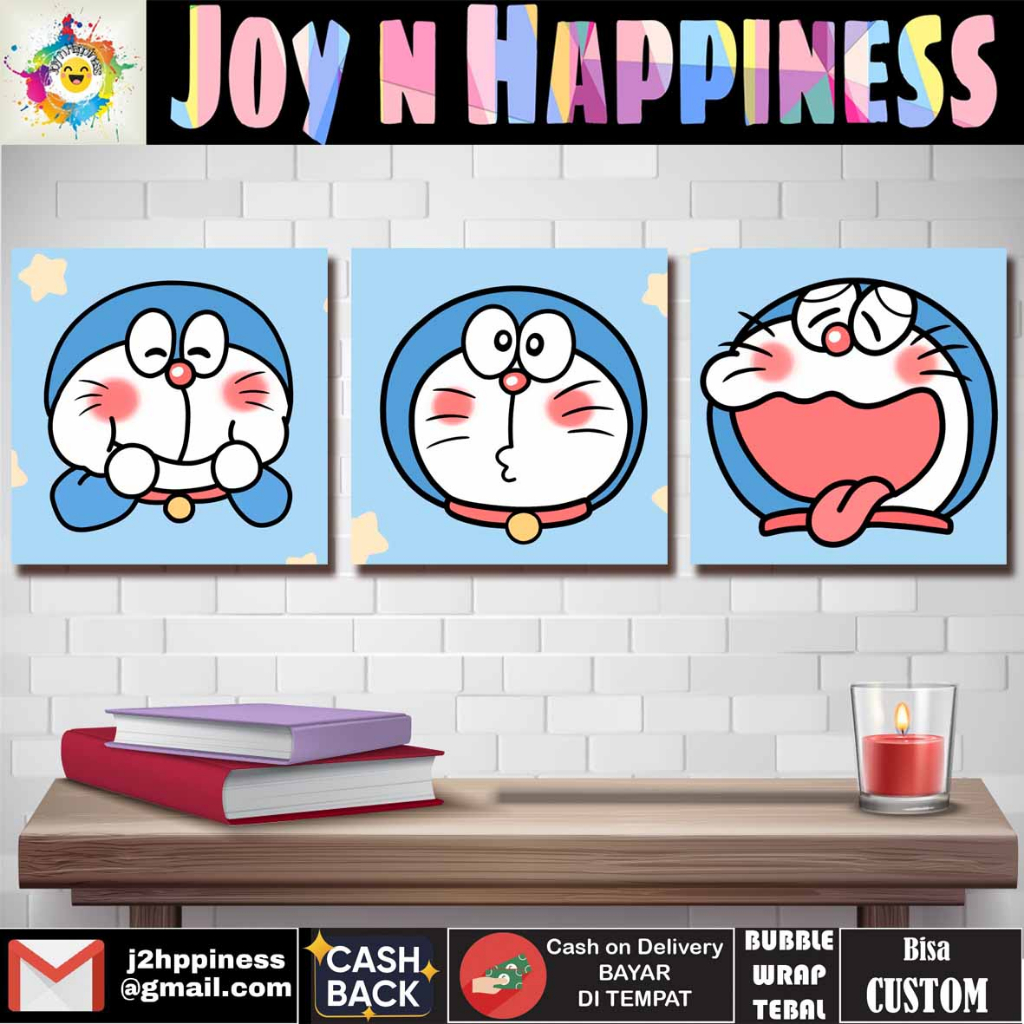 Hiasan Dinding Pajangan Dekorasi Ruangan Wall Decor Kartun Doraemon Nobita