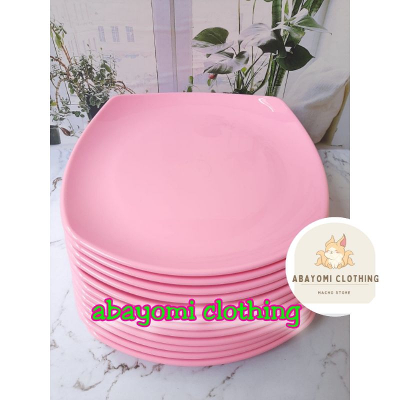 PIRING MAKAN MELAMIN BESAR dan KECIL CEPER / PIRING KOTAK MELAMIN CEPER