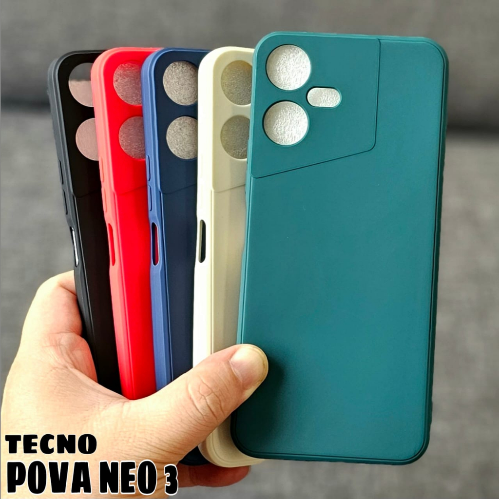 TECNO POVA NEO 3 CASE MACARON SQUARE LIQUID CASE TECNO POVA NEO 3