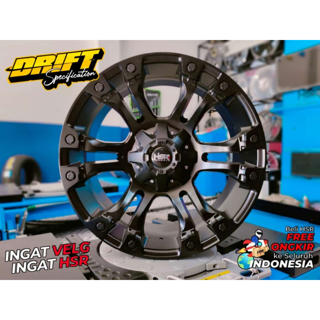 Velg Racing mobil Pajero Fortuner Hilux Triton R17 Lubang 6 - HSR MONGO