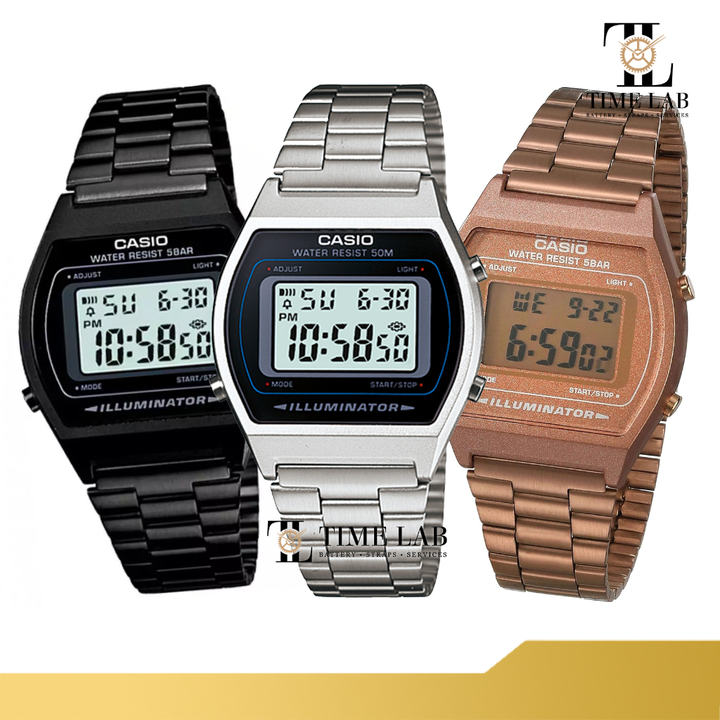 JAM TANGAN PRIA CASIO VINTAGE B640W ORIGINAL GARANSI TIMELAB
