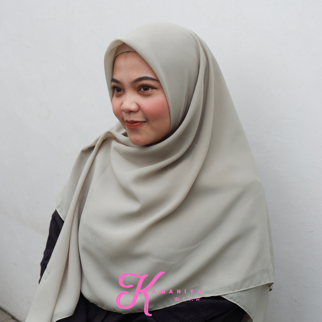 Plain Hijab Syar'i Premium | Syar'i Hijab Premium Segi Empat | Syar'i Premium | Syari Double Chiffon