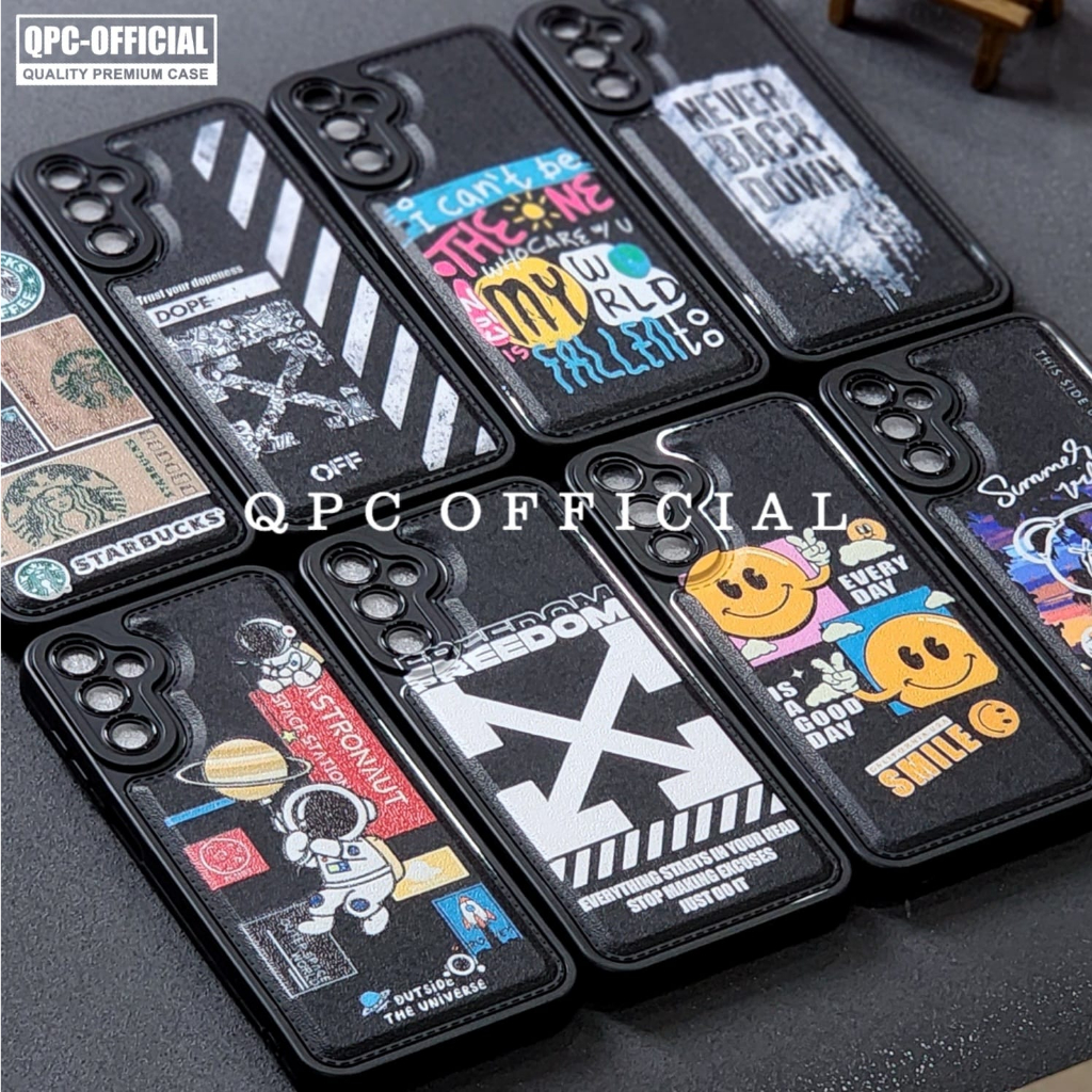 Let-01 Itel P65 Itel P55 Nfc Itel P40 Itel P55 5g Case Leather pro Black / Case gambar motif Itel P6