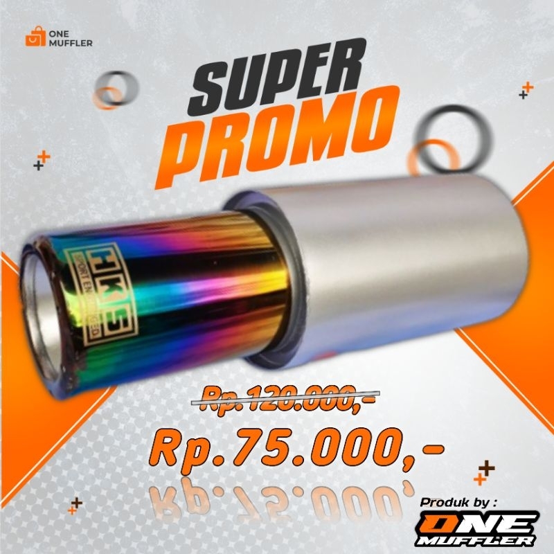 Knalpot Mobil Racing Gronel Pelangi Semi Stainless Muffler Ujung Variasi Tabung Kenalpot Mufler Mobi