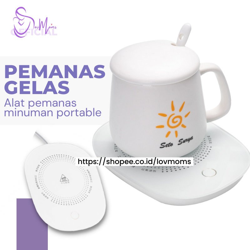 Pemanas Air Listrik Portable Minimalis Tatakan Pemanas Hiter Mug Teko Ketel Kettle Elektrik Penghang
