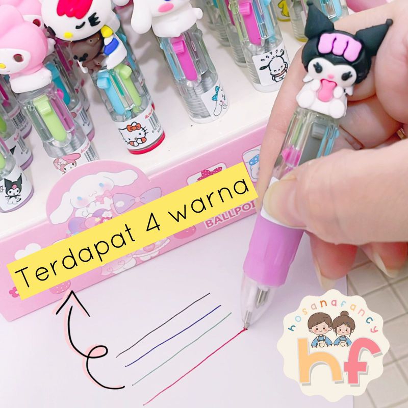 

Bolpen Pena Pulpen mini 4 warna Sanrio Astronot Avenger Food --KR115