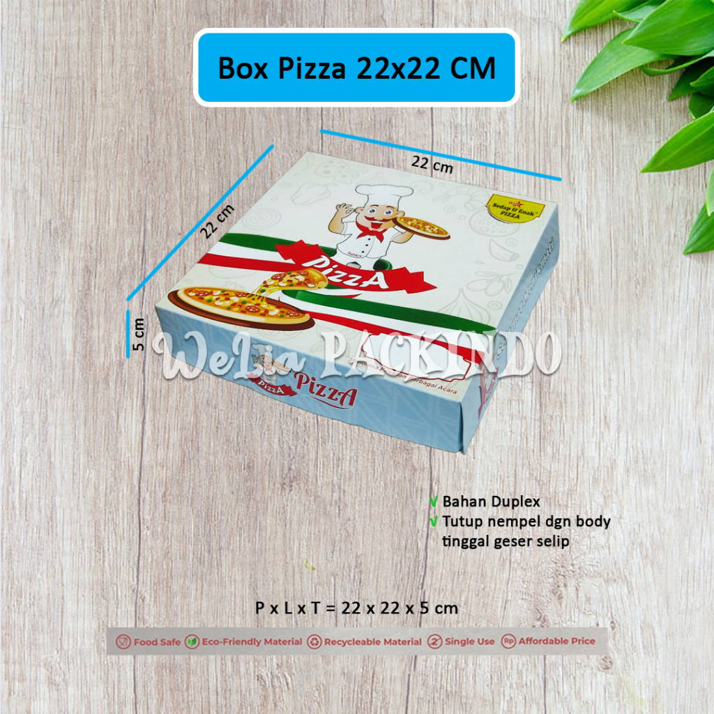 

[1 PCS] Box Pizza 22x22x5 / Kotak Dus Model GS