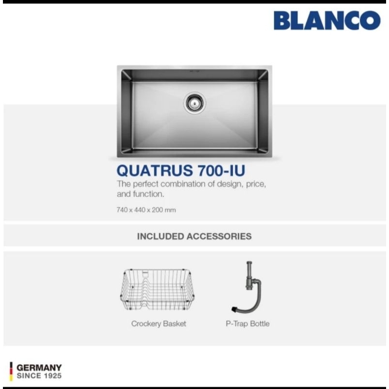 Kitchen sink BLANCO Quatrus 700-IU