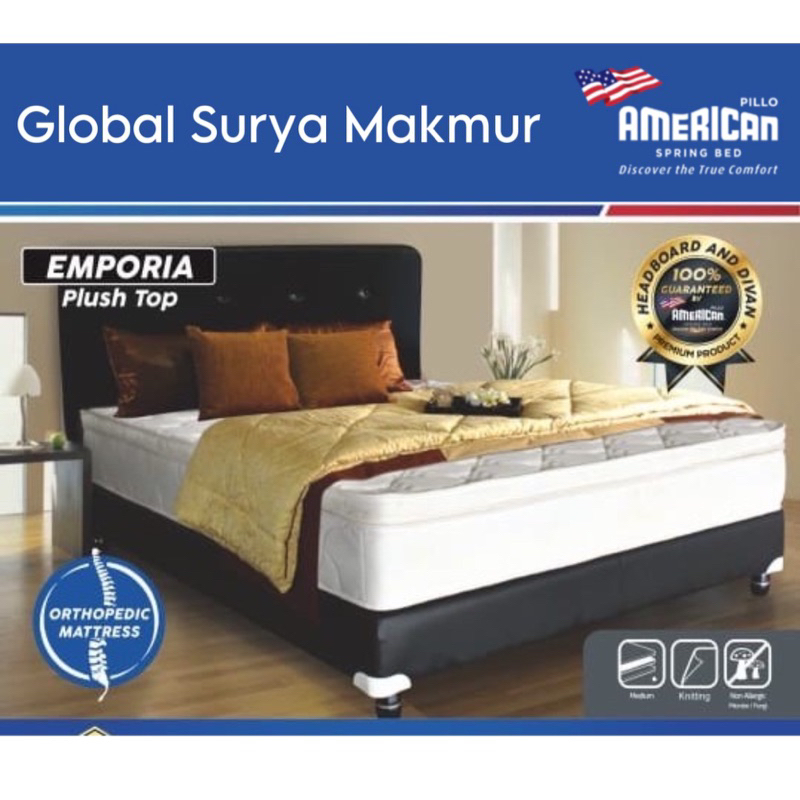 Kasur Busa American Pillo Matrass Only Type Emporia Plush Top