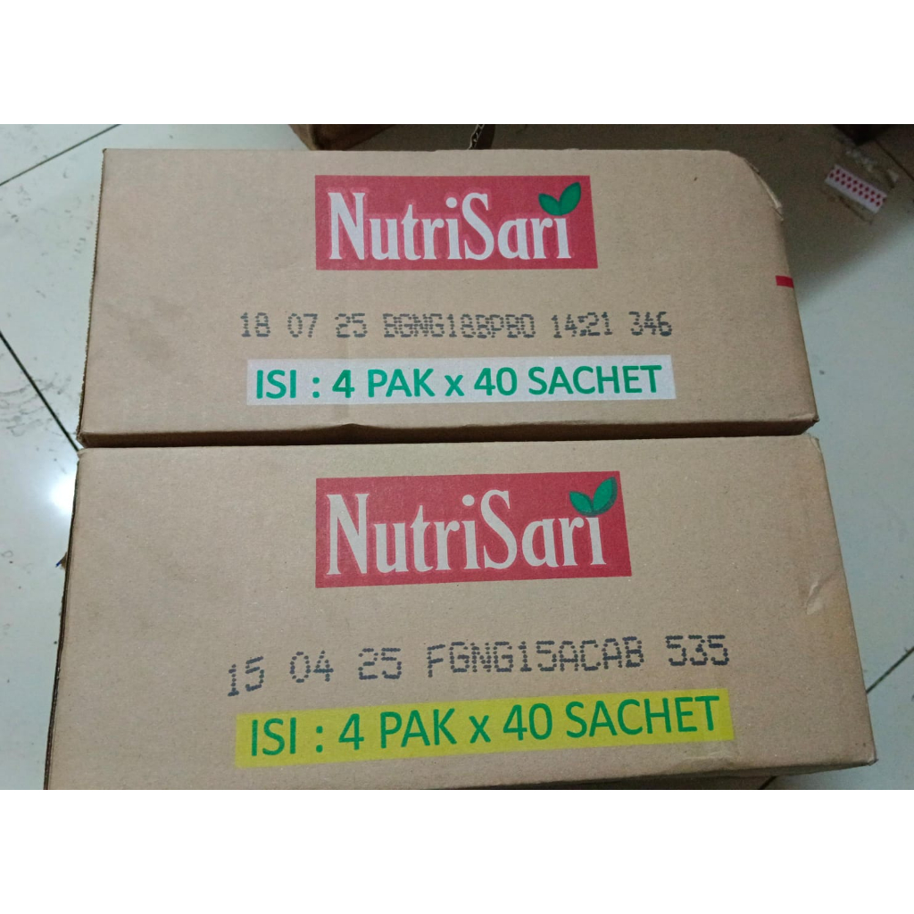 

NUTRISARI JUICE SACHET KEMASAN 11 GRAM ISI 1 KARTON 160 PCS SUPER MURAH