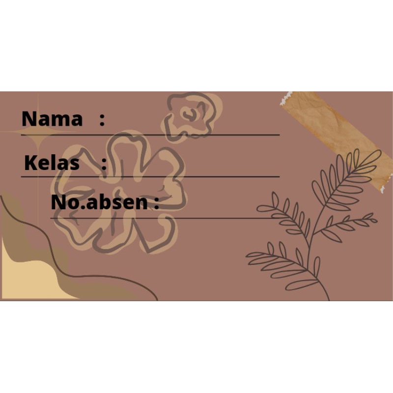 

stiker nama sampul buku
