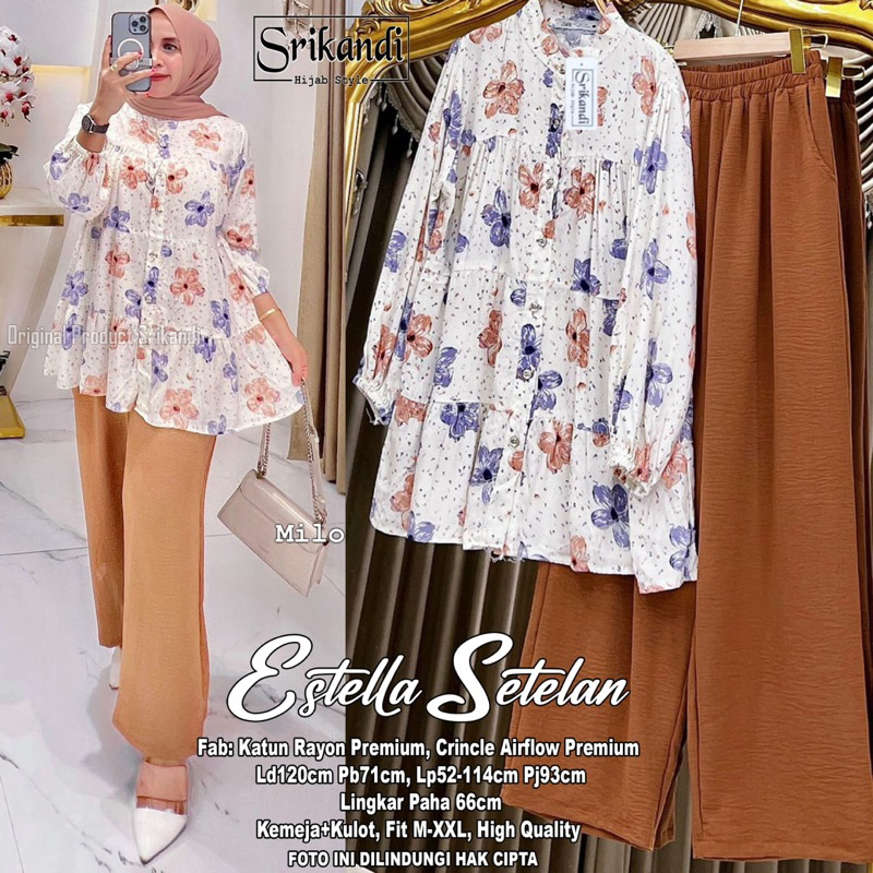 SETELAN MOTIF CELANA POLOS SETELAN CRINKEL SETELAN TUNIK