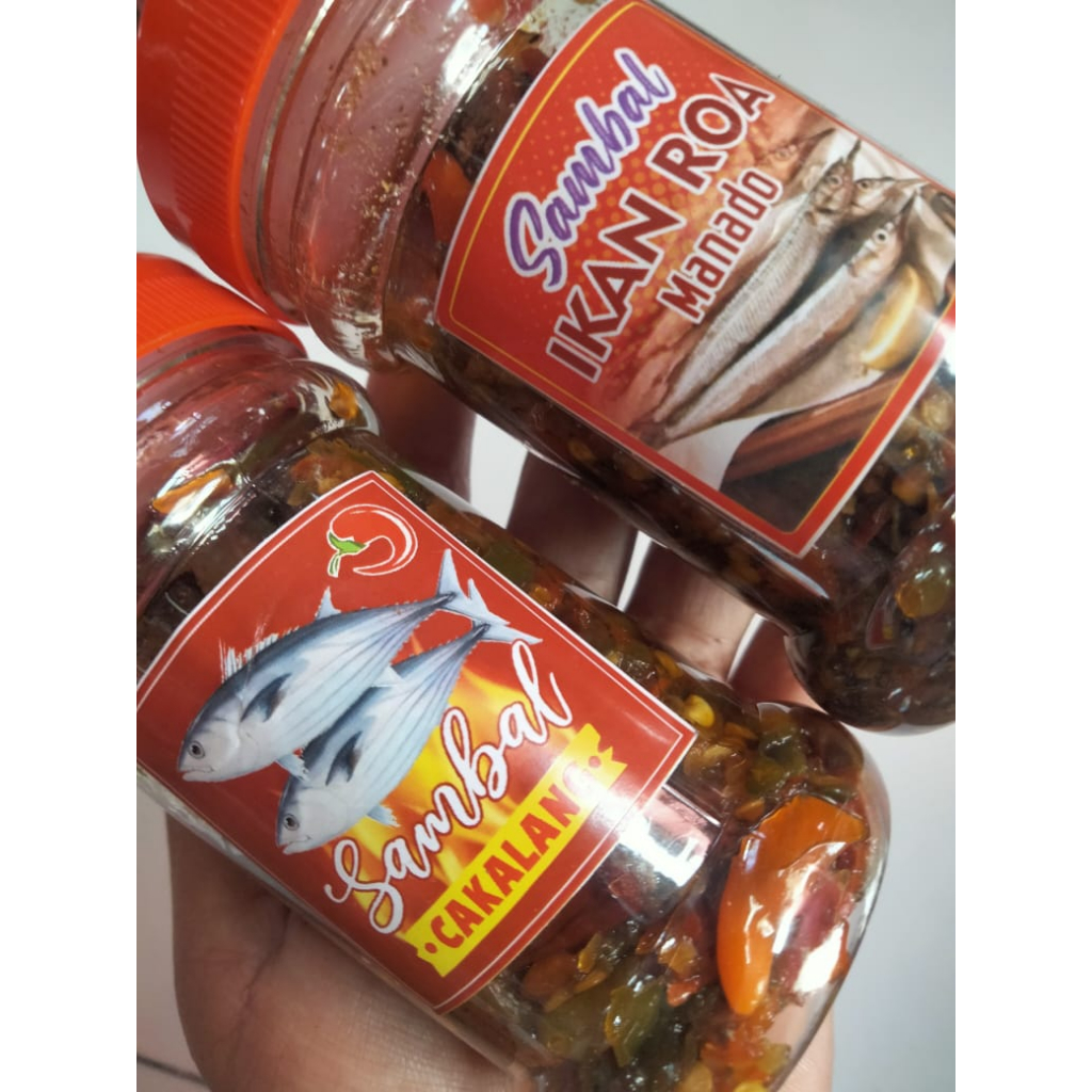 

sambal ikan roa manado, lezat gurih di temani nasi .kemasan botol 150 ml