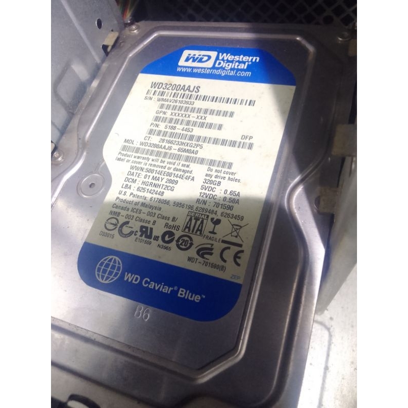 haddisk wd 320gb