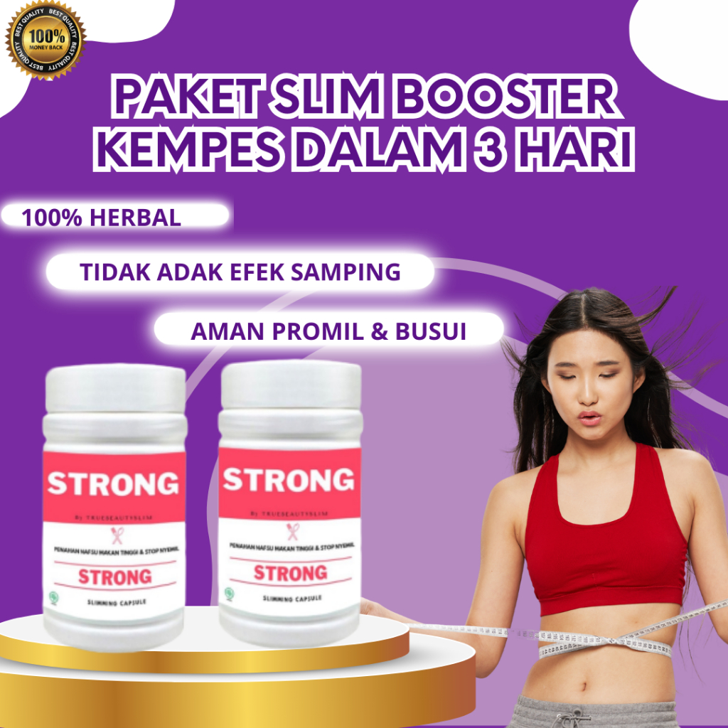 Detox Slimming Capsule Herbal STRONG - Pelangsing Herbal Dan Obat Diet Ampuh TBS STRONG by Truebeautyslim