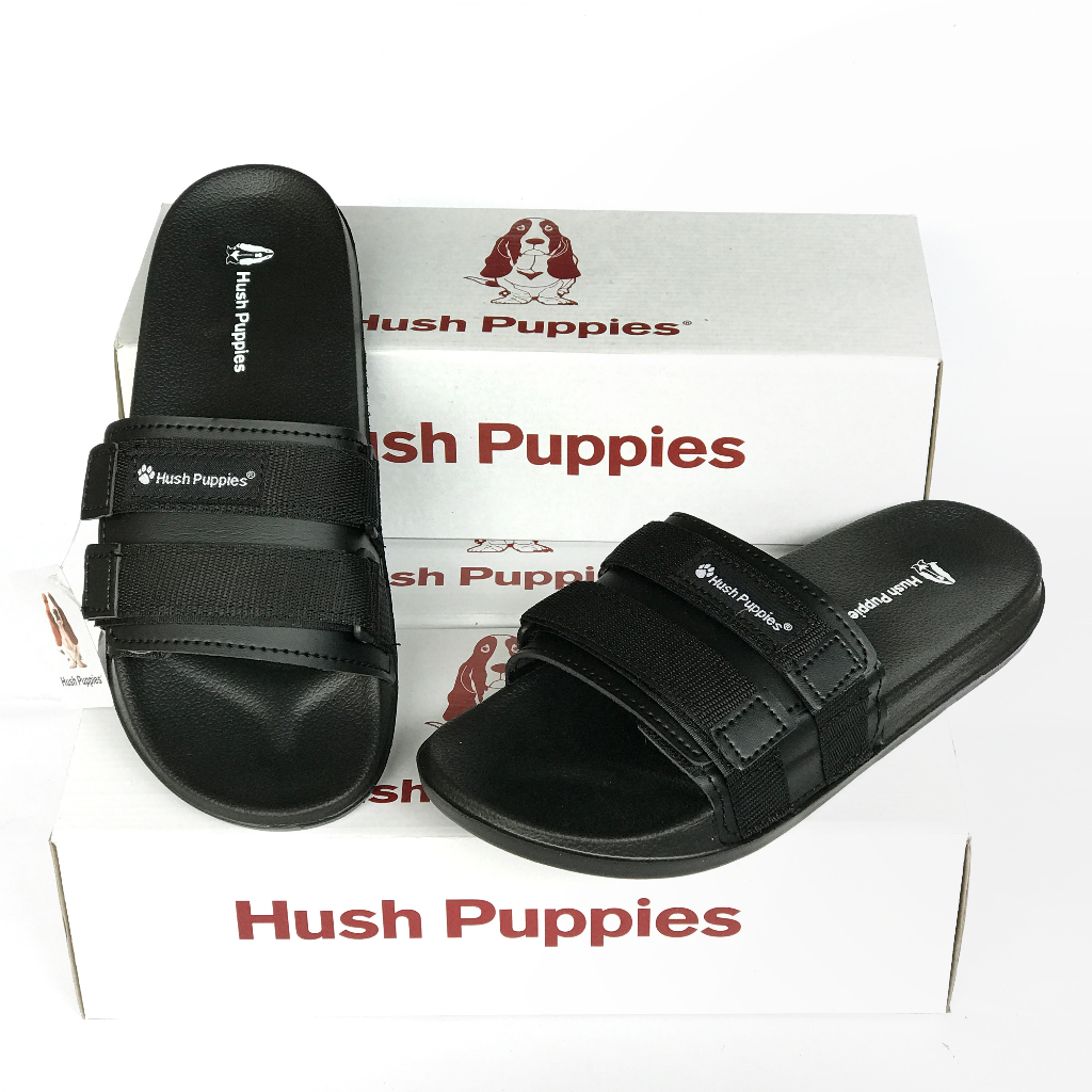 Slide Wanita Pria Sandal Slide Wanita Pria Double Strap Webbing Warna Hitam Nyaman Pria Double Strap