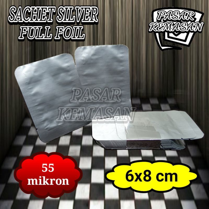 SACHET FULL FOIL SILVER 6X8 CM