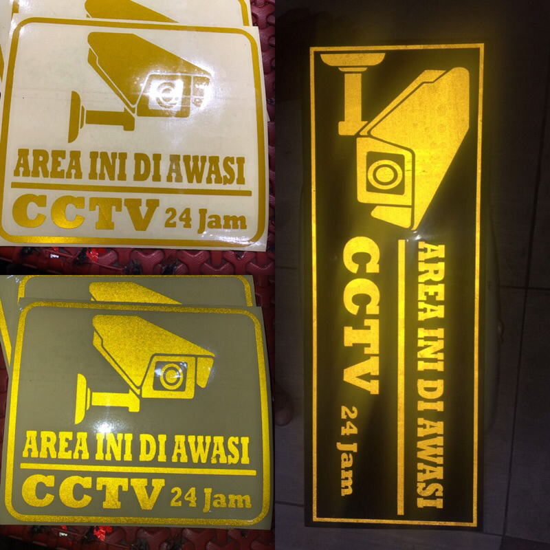 

sticker pantauan cctv 24jam sticker cutting bahan nyala