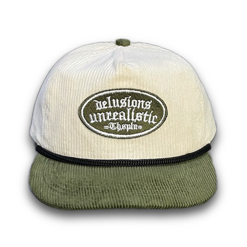 Topi Rope Hat Corduroy Cream Army Thisplan