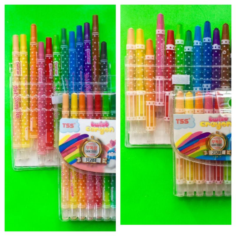 

Crayon putar TSS Krayon Putar Panjang Pendek/ 12 warna