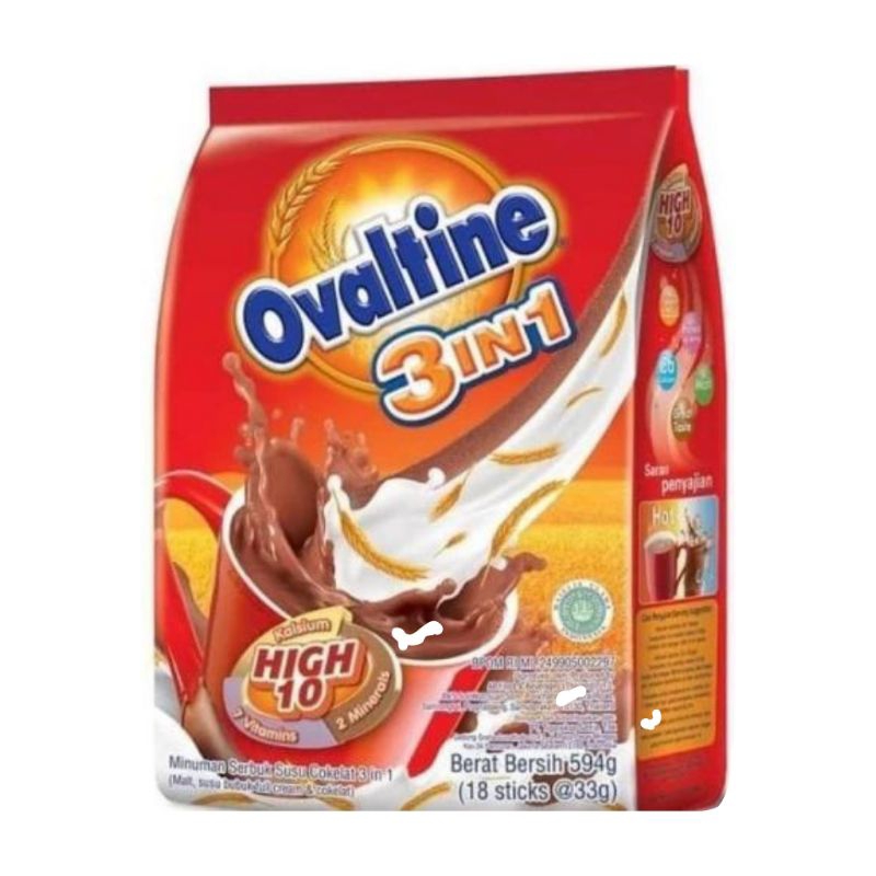 

OVALTINE MINUMAN SERBUK COKELAT 3IN1 18X33 GRAM