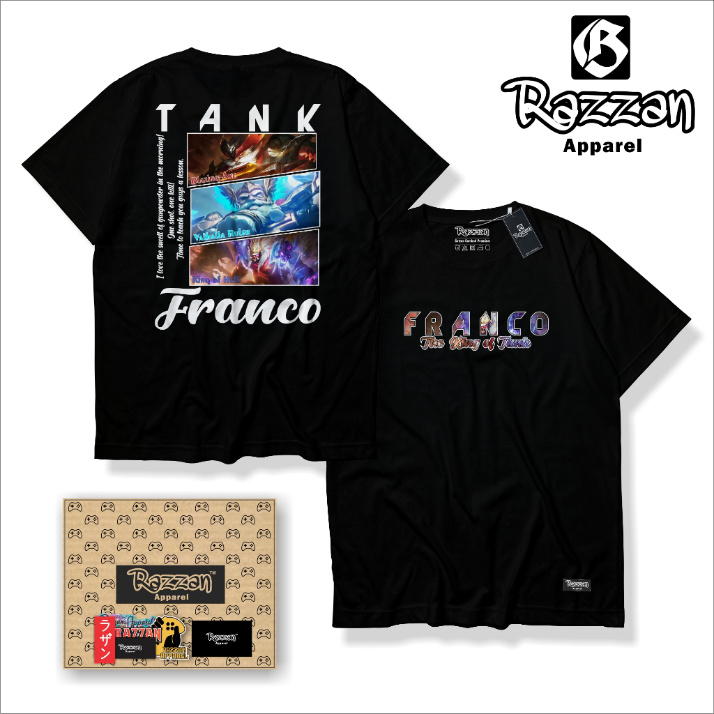 Razzan T-shirt Kaos Mobile Legends Hero Franco Tank