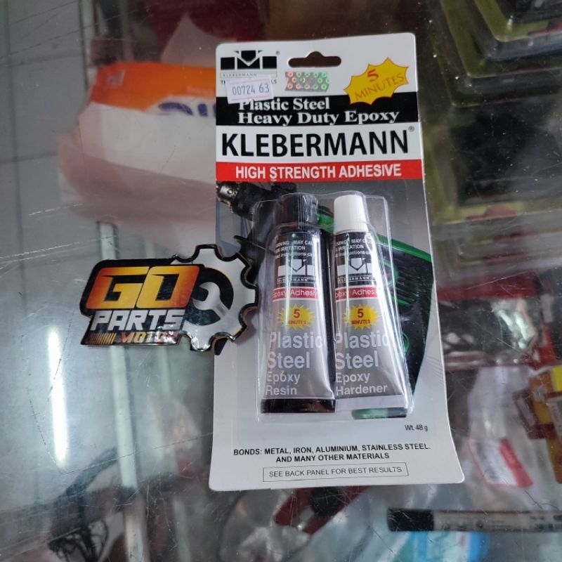 KLEBERMANN Plastik Steel Lem Plastik Epoxy 48gr Lem Plastik