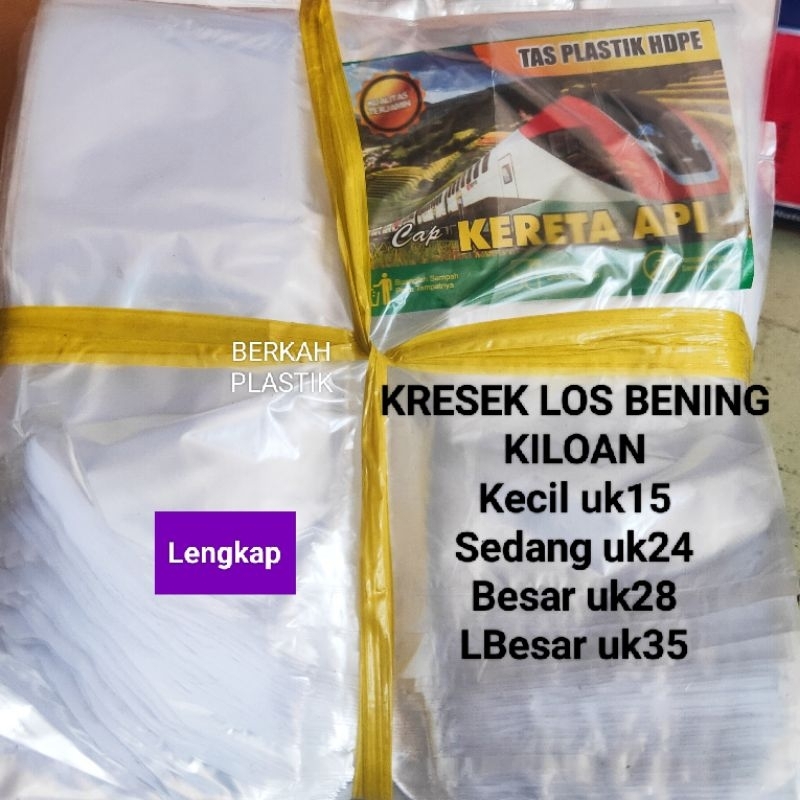 Kresek Los Bening Kiloan kereta Natural Besar sedang kecil uk 35 28 24 15 cm